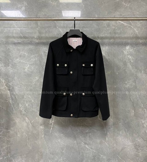 톰브라운 데님 코듀로이 카라 자켓