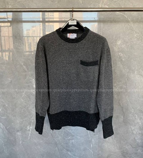 톰브라운 백 스트라이프 울 니트