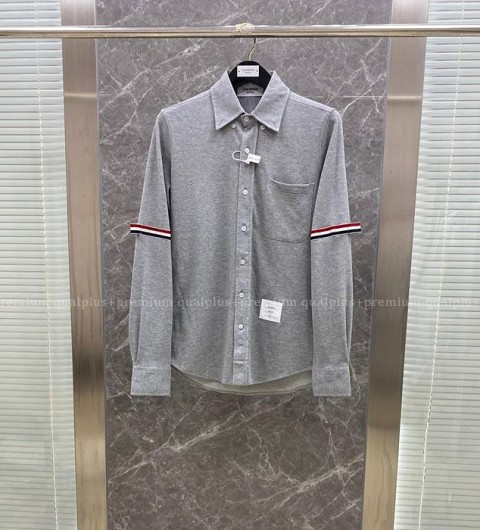 톰브라운 암밴드 피케 니트 셔츠