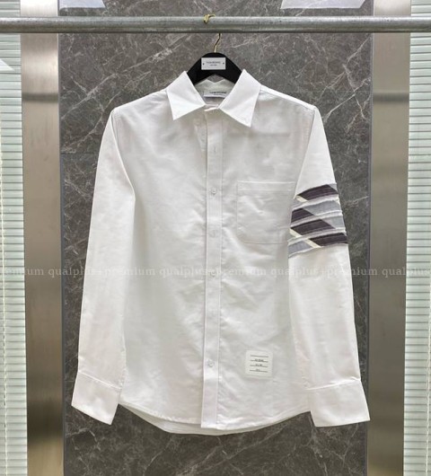 톰브라운 4-바 카모플라쥬 옥스포드 셔츠