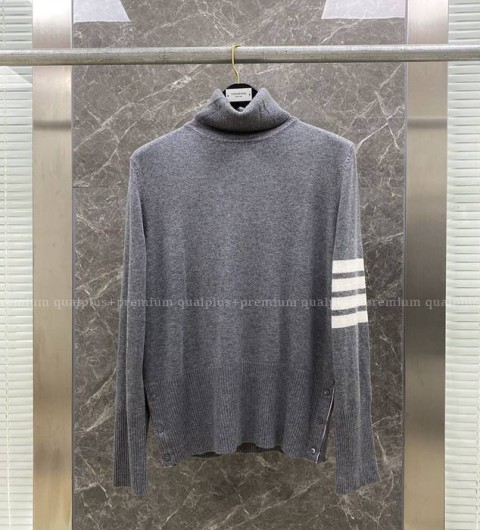 톰브라운 4-바 메리노 하이넥 니트