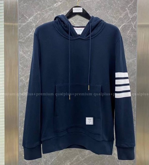 톰브라운 4-바 후드티셔츠