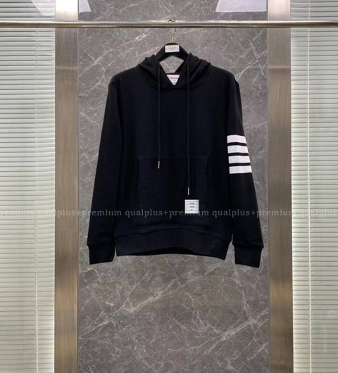 톰브라운 4-바 후드티셔츠