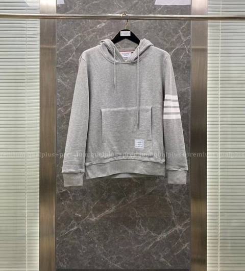 톰브라운 4-바 후드티셔츠