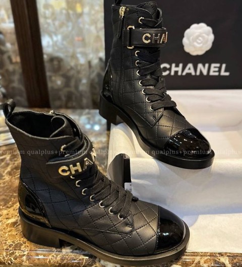 샤넬 레이스업 부츠 여성용
