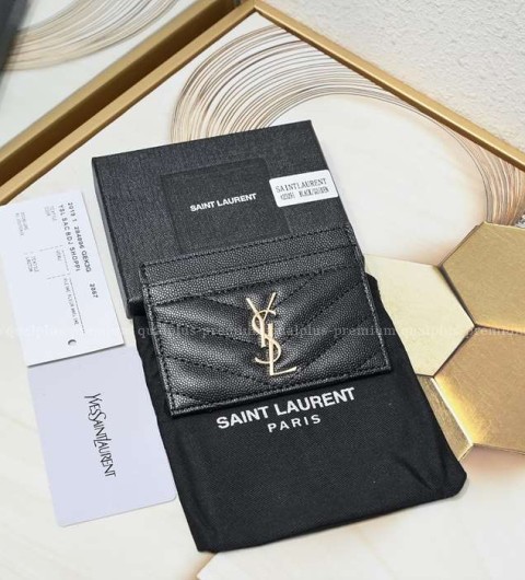 [국내배송] 입*로랑 그랑 드 뿌드르 엠보스드 레더 카산드라 마틀라세 카드 케이스