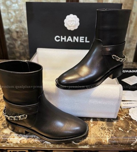 샤넬 스트랩 앵클 부츠 여성용