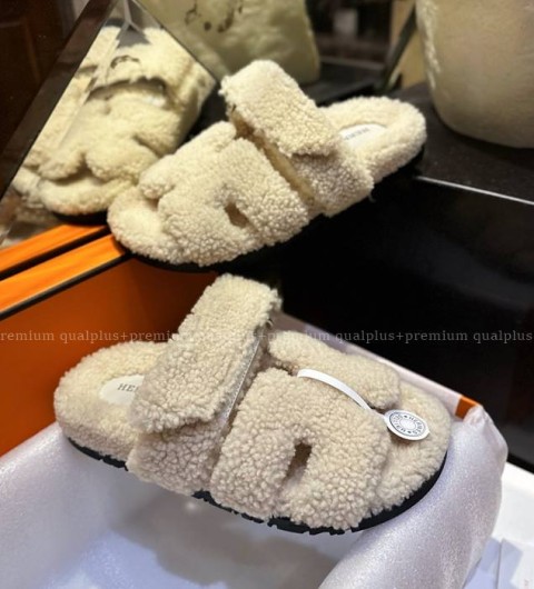 에르메스 시프레 시어링 샌들 슬리퍼 여성용