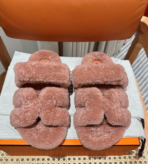 에르메스 시프레 시어링 샌들 슬리퍼 여성용