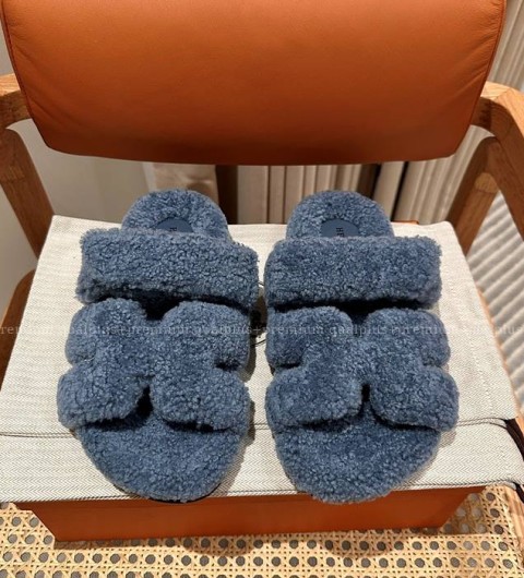 에르메스 시프레 시어링 샌들 슬리퍼 여성용