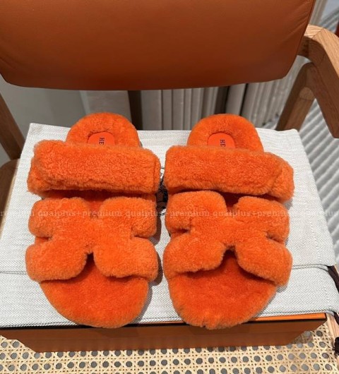 에르메스 시프레 시어링 샌들 슬리퍼 여성용