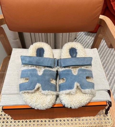 에르메스 시프레 시어링 샌들 슬리퍼 여성용