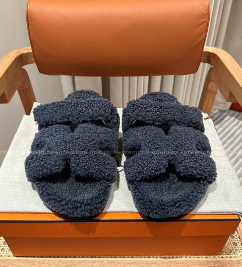 에르메스 시프레 시어링 샌들 슬리퍼 남성용