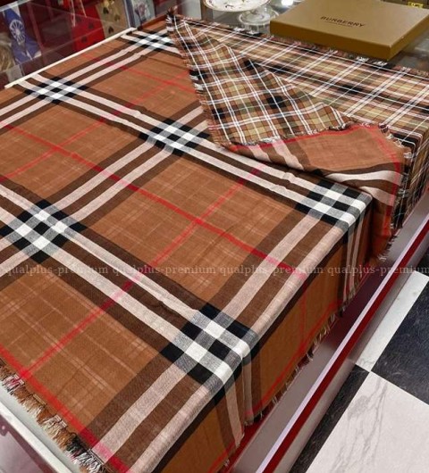 [국내배송] 버*리 클래식 체크 울캐시 실크 리버서블 머플러