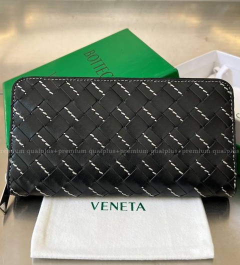 보테가베네타 749427 인트레치아토 지퍼 어라운드 장지갑 남성용