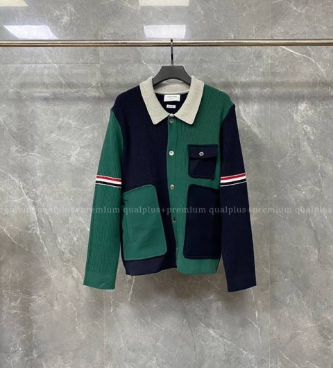 톰브라운 암밴드 배색 자켓