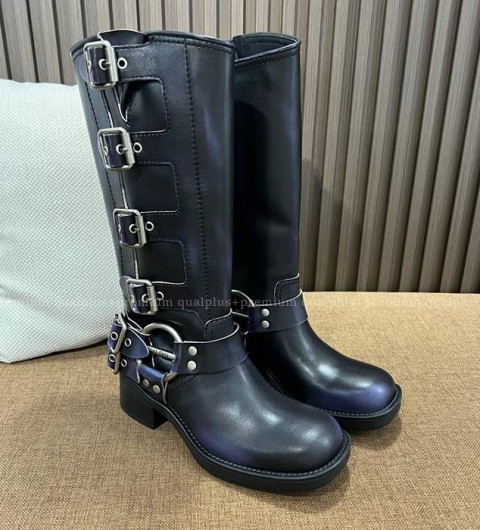 미우미우 가죽 부츠 여성용 5cm