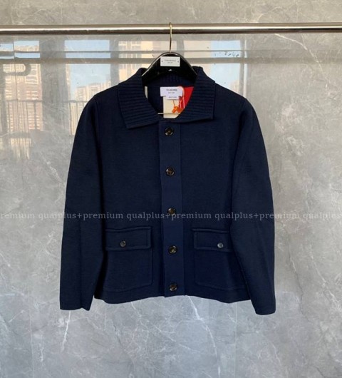 톰브라운 백 스트라이프 니트 자켓