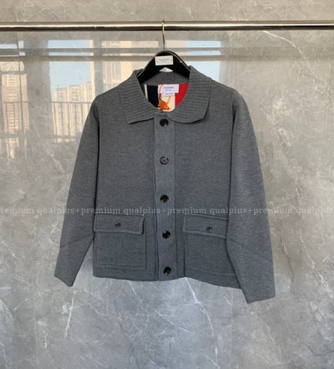 톰브라운 백 스트라이프 니트 자켓