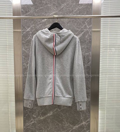 톰브라운 백스트라이프 후드집업 자켓