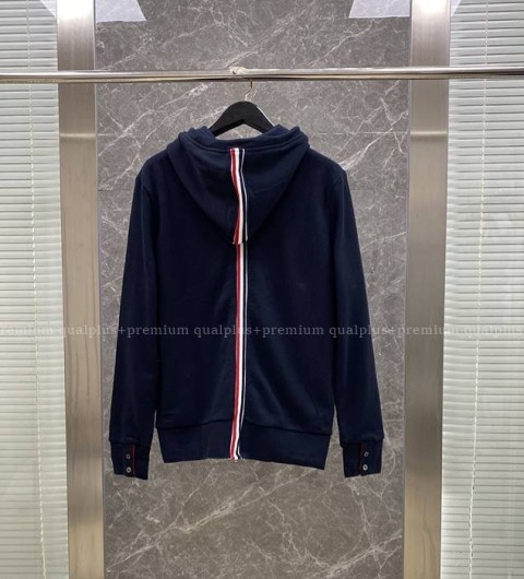 톰브라운 백스트라이프 후드집업 자켓