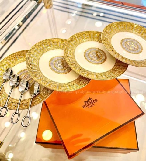 [국내배송] 에*메스 모자이크 24 플래티넘 플래터&스푼 세트