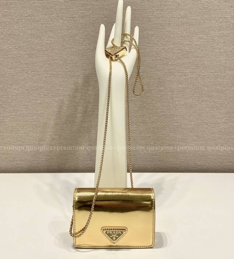 프라다 1MR024 시퀸 카드 홀더 스트랩 숄더백