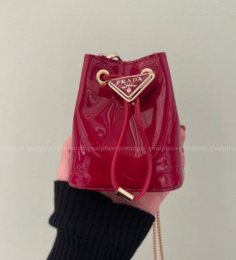 프라다 1NR016 시퀸 새틴 파우치 숄더백 미니