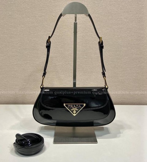 프라다 1BD345 브러쉬드 페이턴트 숄더백