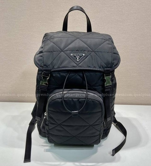 프라다 2VZ135 탑스티칭 나일론 백팩 남성용