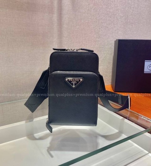 프라다 2ZH126 사피아노 가죽 스마트폰 케이스 숄더백 남녀공용