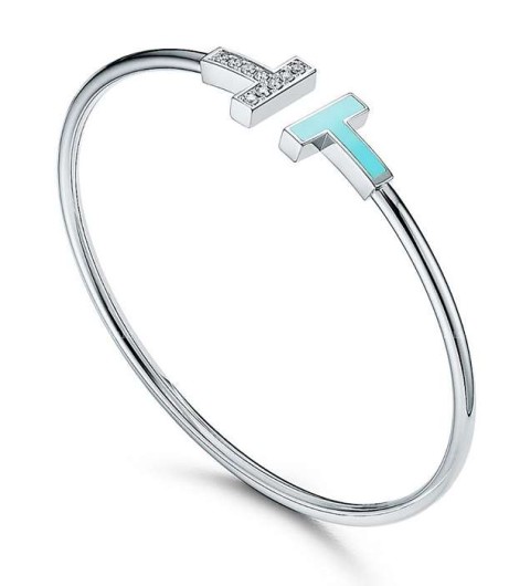 [국내배송] 티*니앤코 터쿼이즈 와이어 브레이슬릿 팔찌