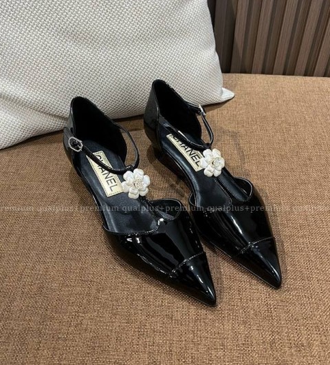 샤넬 22K 메리제인 까멜리아 슬링백 여성용