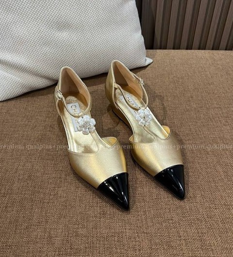 샤넬 22K 메리제인 까멜리아 슬링백 여성용