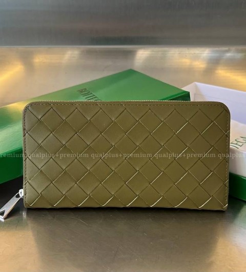 보테가베네타 593217 인트레치아토 지퍼 어라운드 장지갑 남성용