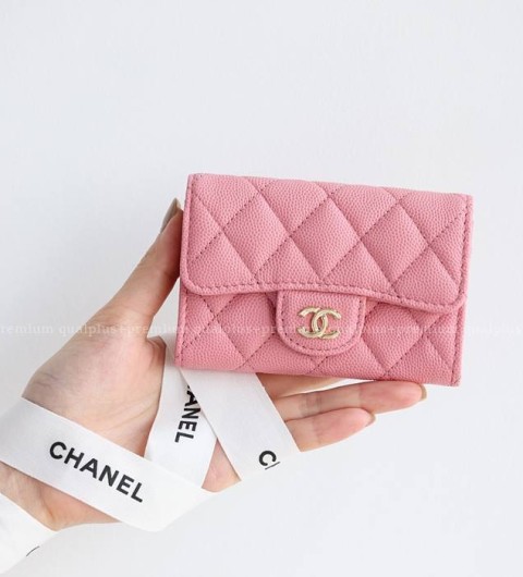샤넬 클래식 똑딱이 플랩 카드지갑
