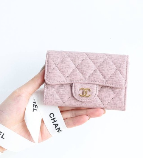 샤넬 클래식 똑딱이 플랩 카드지갑