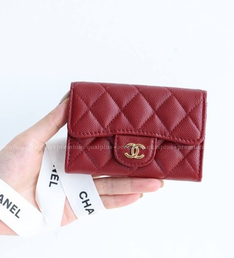 샤넬 클래식 똑딱이 플랩 카드지갑