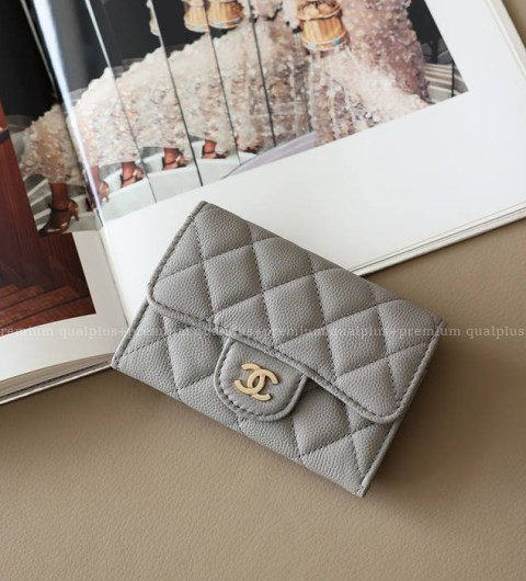 샤넬 클래식 똑딱이 플랩 카드지갑