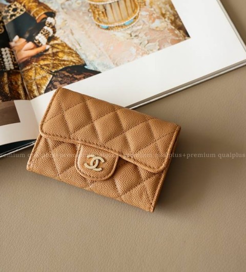 샤넬 클래식 똑딱이 플랩 카드지갑