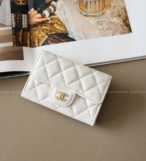 샤넬 클래식 똑딱이 플랩 카드지갑