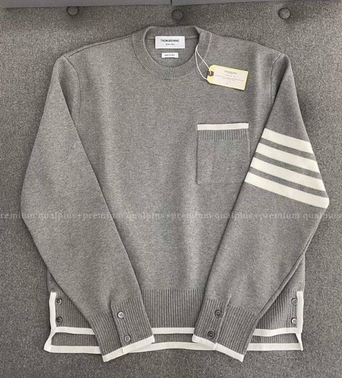 톰브라운 4-바 웨빙 니트