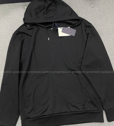 프라다 로고 후드티셔츠