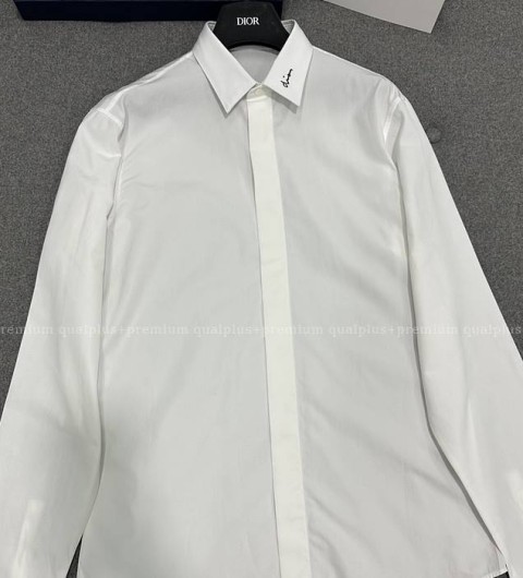 디올 자수 포플린 셔츠