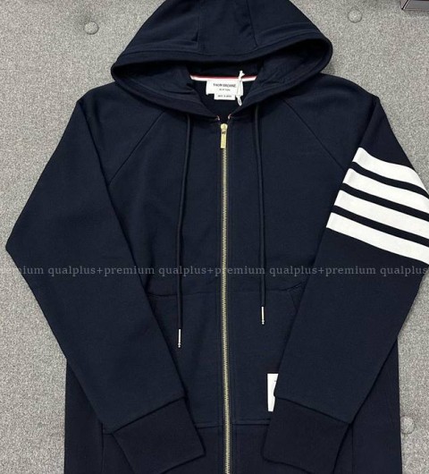 톰브라운 4-바 후드집업 자켓