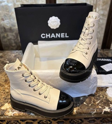 샤넬 CC 워커 통굽 부츠 여성용