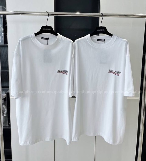 발렌시아가 웨이브 로고 반팔티셔츠