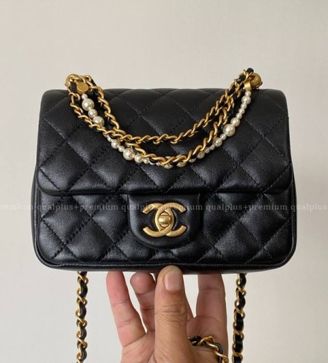 샤넬 24P 클래식 진주 숄더백 미니 쁘띠삭