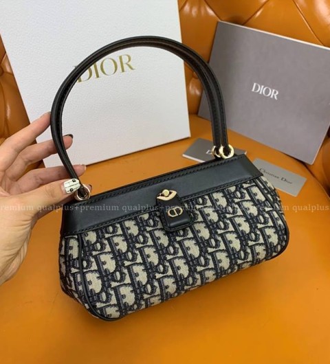 디올 오블리크 자카드 키 핸드백