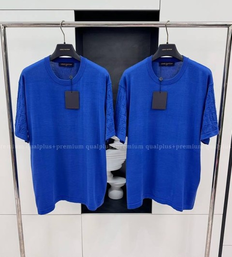 루이비통 쇼트 슬리브드 시그니처 크루넥 니트 반팔